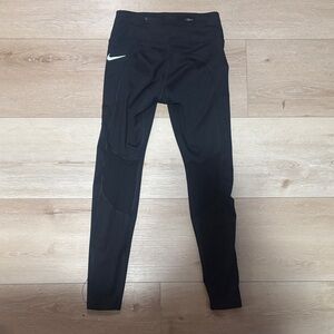 Nike Black Leggings with White Swoosh